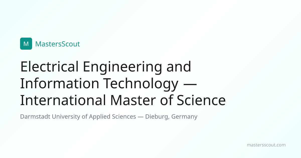 Electrical Engineering and Information Technology — International ...